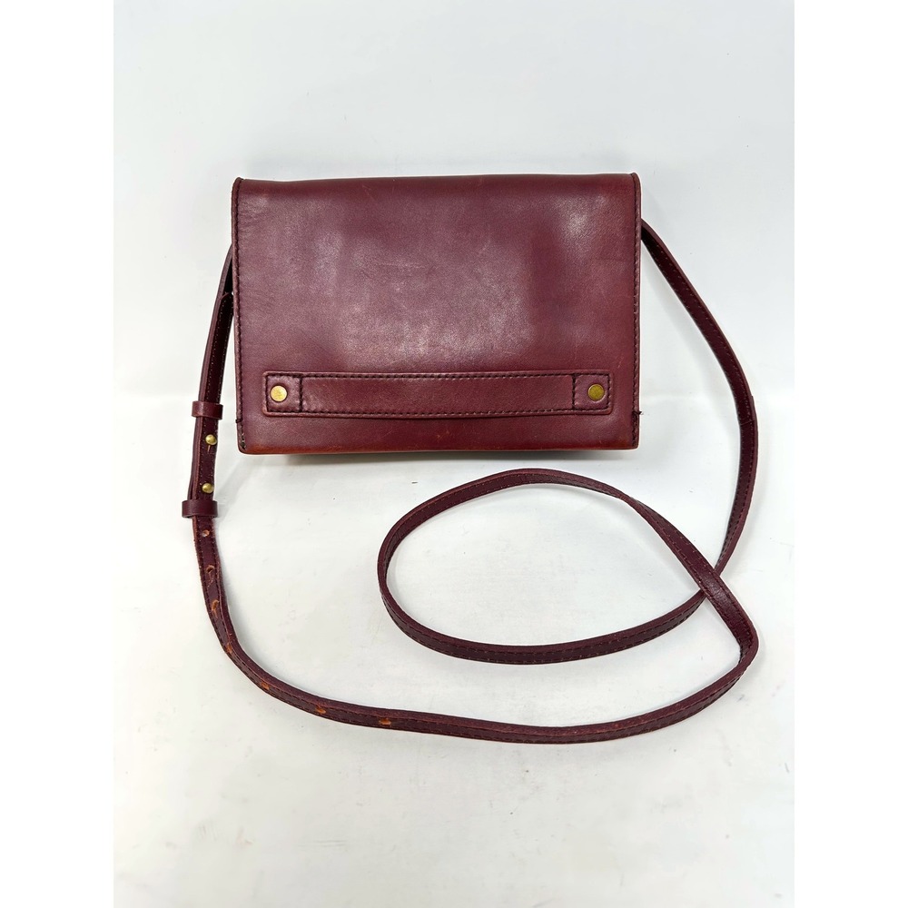 Madewell The Morgan E0328 Leather Crossbody Burgundy